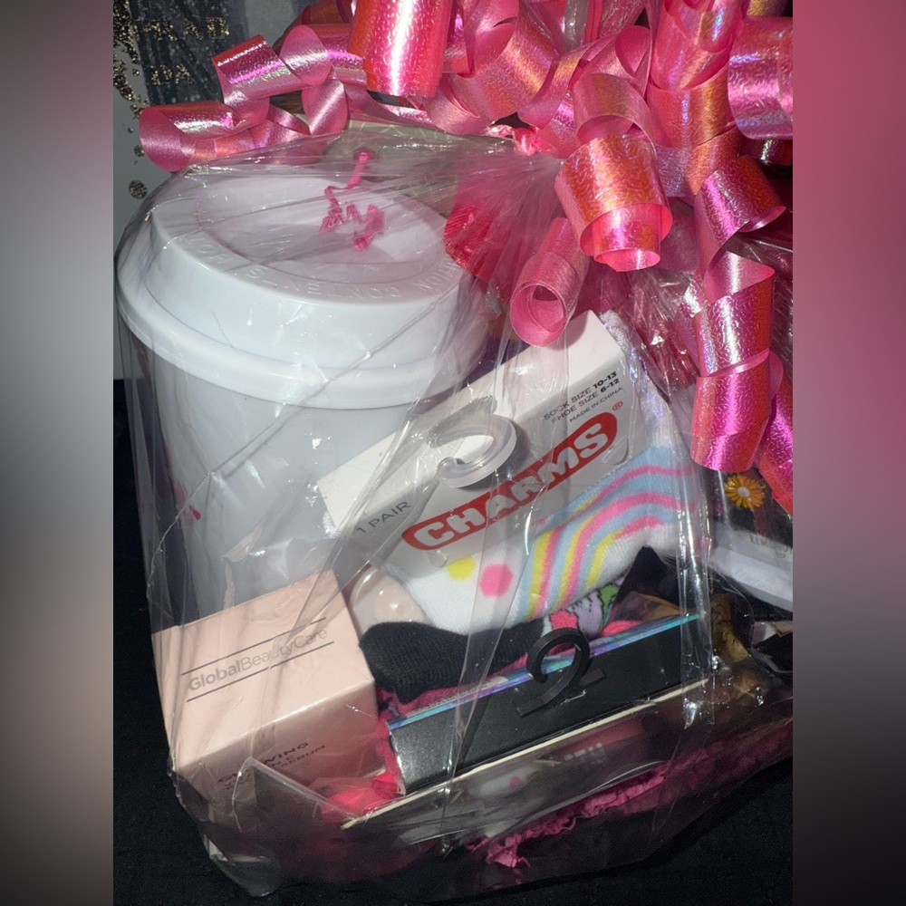 Breast Cancer Awareness Gift Basket with Pink Accents-Or all cancers Handmade - Picture 5 of 8